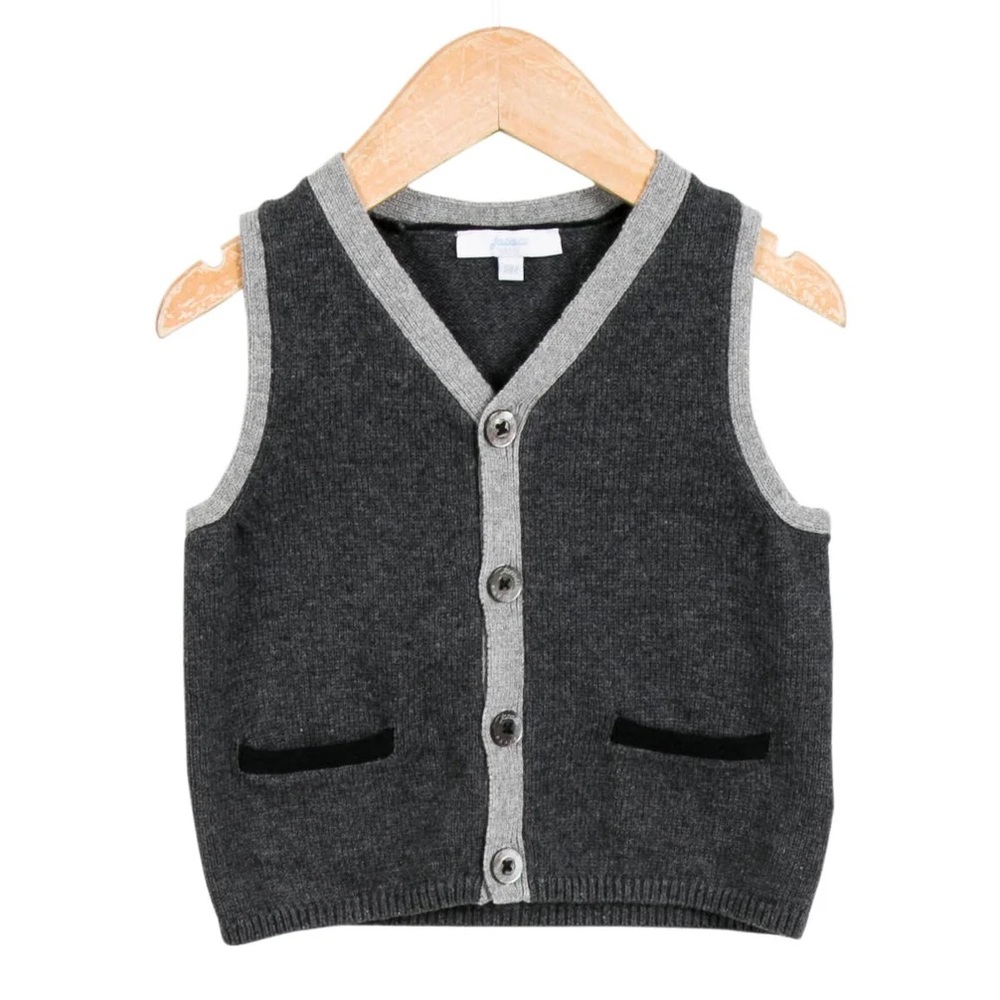 JACADI Boys' Knit Wool-Blend Vest